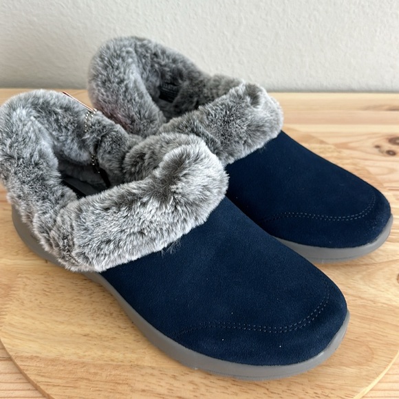 Skechers On-the-GO Joy Suede & Faux Fur Slip-Ons - Cozy Life - Picture 2 of 8